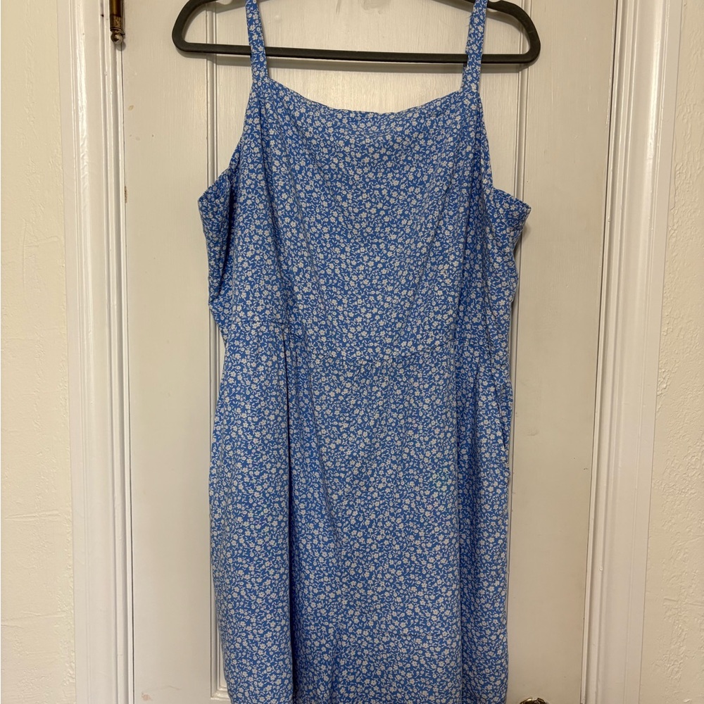 Old Navy Blue and White Floral Romper